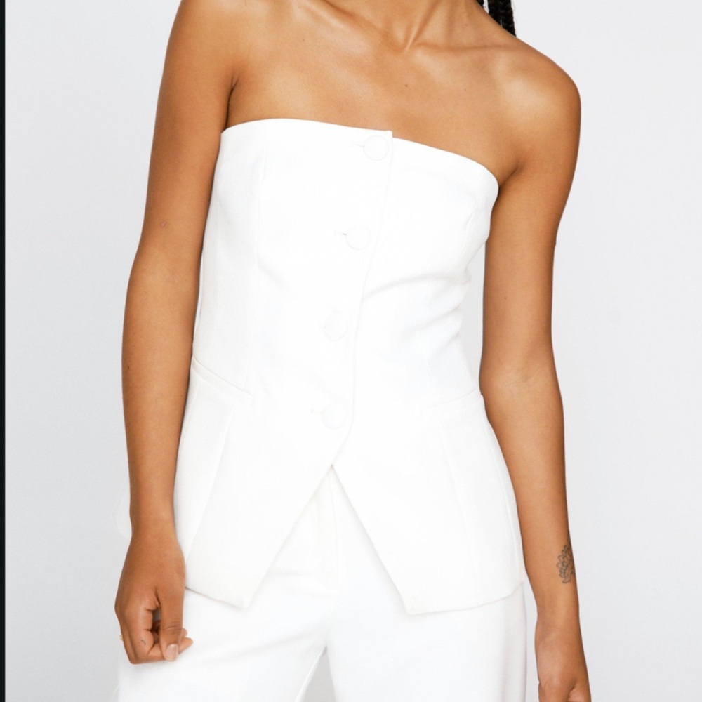 Tailored Corset Split Hem Top